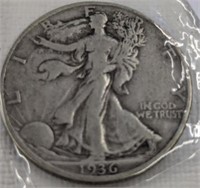 1936-D WALKING LIBERTY SILVER HALF