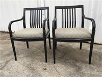 (2) Paoli side chairs black frame