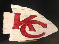 Kansas City Chiefs Wooden Sign