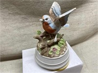 Ceramic Bird Rotating Music Box