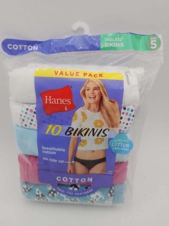 NEW 10pk Hanes Women's Bikini Underwear - 5