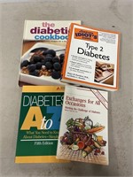 Assorted books on Diabetes and Diabetic cookbooks