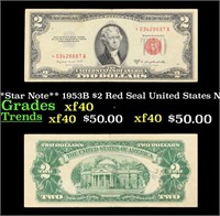 **Star Note** 1953B $2 Red Seal United States Note