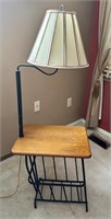 End Table Lamp with Magazine Holder - Has some