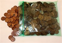 Bag of Wheat Pennies Aprox 600 From Estate