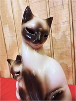Vintage Mid Century Kron TV Lamp Siamese Cats