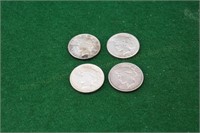 (4) Peace Silver Dollars 1922,23,26