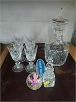 7pc Scotland Crystal Liquor Set