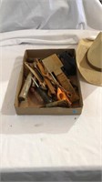 Cowboy hat, tools