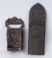 2 Cast Iron Match Holders/Strikers