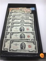 20 PC - 14 RED SEAL $2. US NOTES - 1953, 1953-C, T