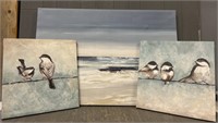 (3) Sea & Bird Paintings