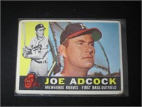 1960 TOPPS #3 JOE ADCOCK MILWAUKEE BRAVES