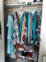 Contents of Closet- Blankets Shoes and More