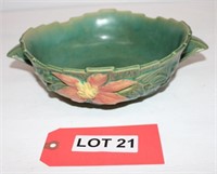 Roseville 457 - 8" Clematis Handle Bowl