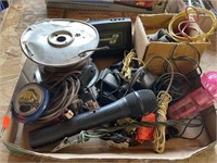 Electronics Lot: Mic, Phone Wire, & More