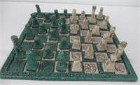 Aztec Natural Stone/Marble Hand Crafted Chess