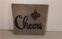 Cheers Bottle Opener Sign