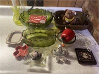 Vintage Glass Bowls Vases Mini Tea Sey Ashtrays