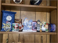 Christmas/ Holiday Decor Clock Figurines