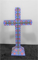 Mexican Decorated Religious Cross 12" T