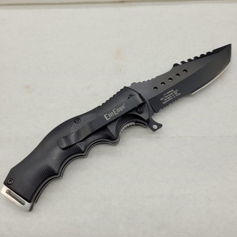 BLACK ELITEDGE SPRING ASSIST FOLDING KNIFE