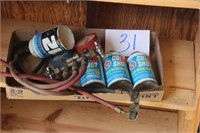 3 CANS R 12 REFRIGERANT W/ GAUGES