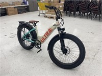 New Xprit Ultra White/Green Step Thru E-Bike