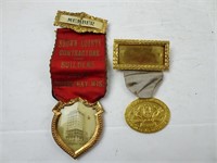 Antique Wisconsin Member Group Badge Medals -