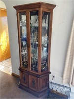 CURIO CABINET 35" X 12" X 71" LIGHTED GLASS