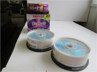 Box of DVD+R and CD-R discs