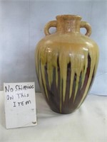 Artist Signed Drip Glaze Pottery Vessel Vase