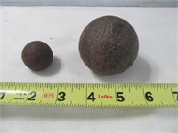 2pc Antique Texas Artifact Cannon Balls