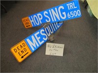 Hop Sing & Mesquite Original Metal Street Signs