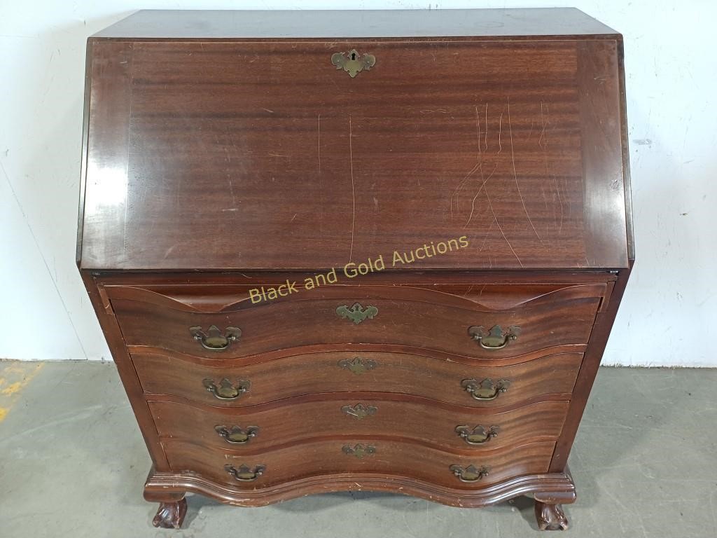 Vintage Mahogany Drop Front Secretary