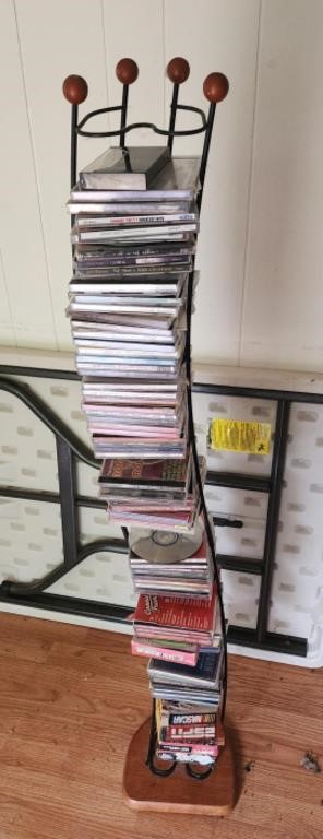 51" CD tower with contents, Country, Christmas,