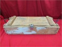 Wooden Ammo Box Approx. 32" x 12" x 7" tall