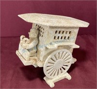 Chinese carved soapstone wagon