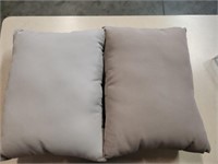 (2) Gray Patio Chair Cushions