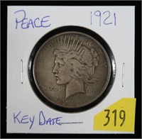 1921 Peace dollar