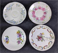 Assorted Bone China Saucers Small Plates