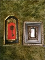 2 OLD PICTURES -- KEY -- BLACK FRAME -- HEAVY PICT