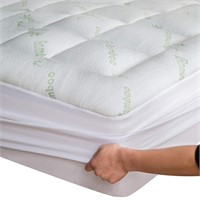Viscose Made from Bamboo King Mattress Topper - Th