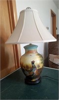 26" TALL PAINTED PHEASANT TABLE LAMP