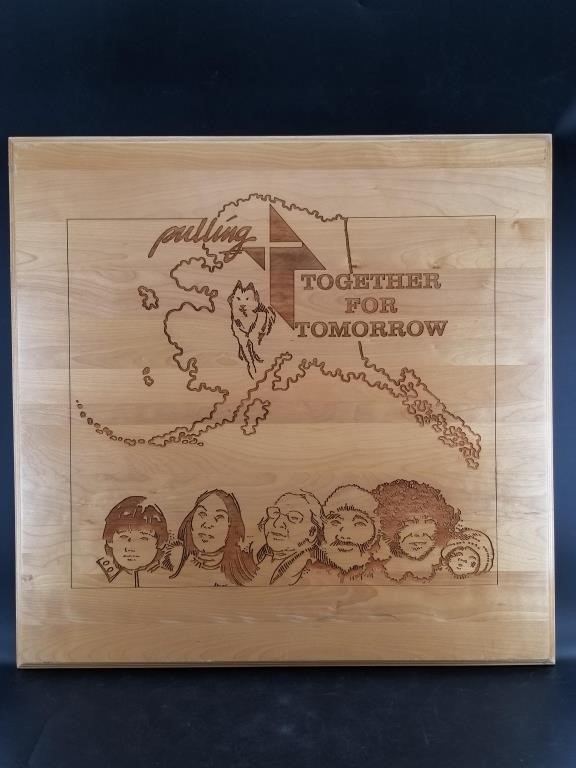 Laser engraved wood art piece, 30" x 30" NO SHIPPI