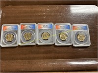 J.Q. Adams, Polk,Monroe, &Jackson $1 Coins