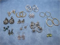 Fourteen Assorted Earrings Costume Jewelry