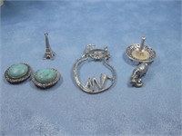Two Trinkets W/Assorted Pins & Buttons See Info