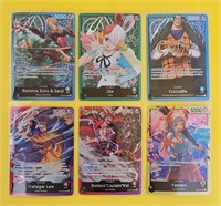 Assorted One Piece Card Game Cards - Lot of 6