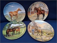 3 Spode Noble Horse Plates / Christian Bell Plate